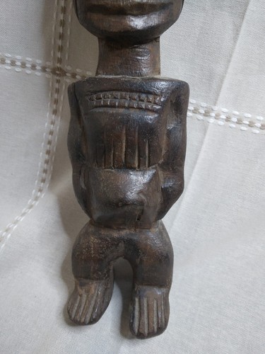 Handcarved Wooden African Tribal Statue Idol Decor Wallhanging 10" Tall - Picture 3 of 10