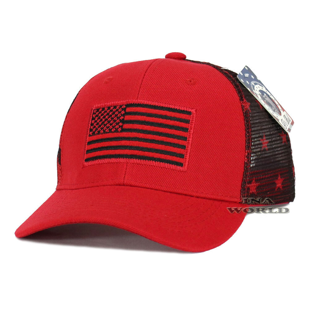 USA American Flag Hat Tactical Operator Military Flag Mesh Snapback Baseball Cap