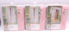 Pink Sheer Curtain Panels  Scarf Set Capri Lichtenberg Voile 59X84" Rose New