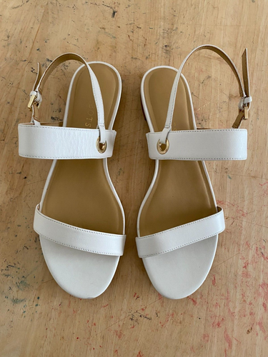 white sandals for women size 12