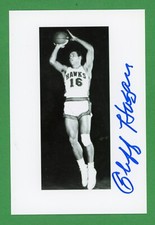 Cliff O. Hagan Basketball Hall of Fame Player/Coach Signed 4x6 B/W Photo E27143