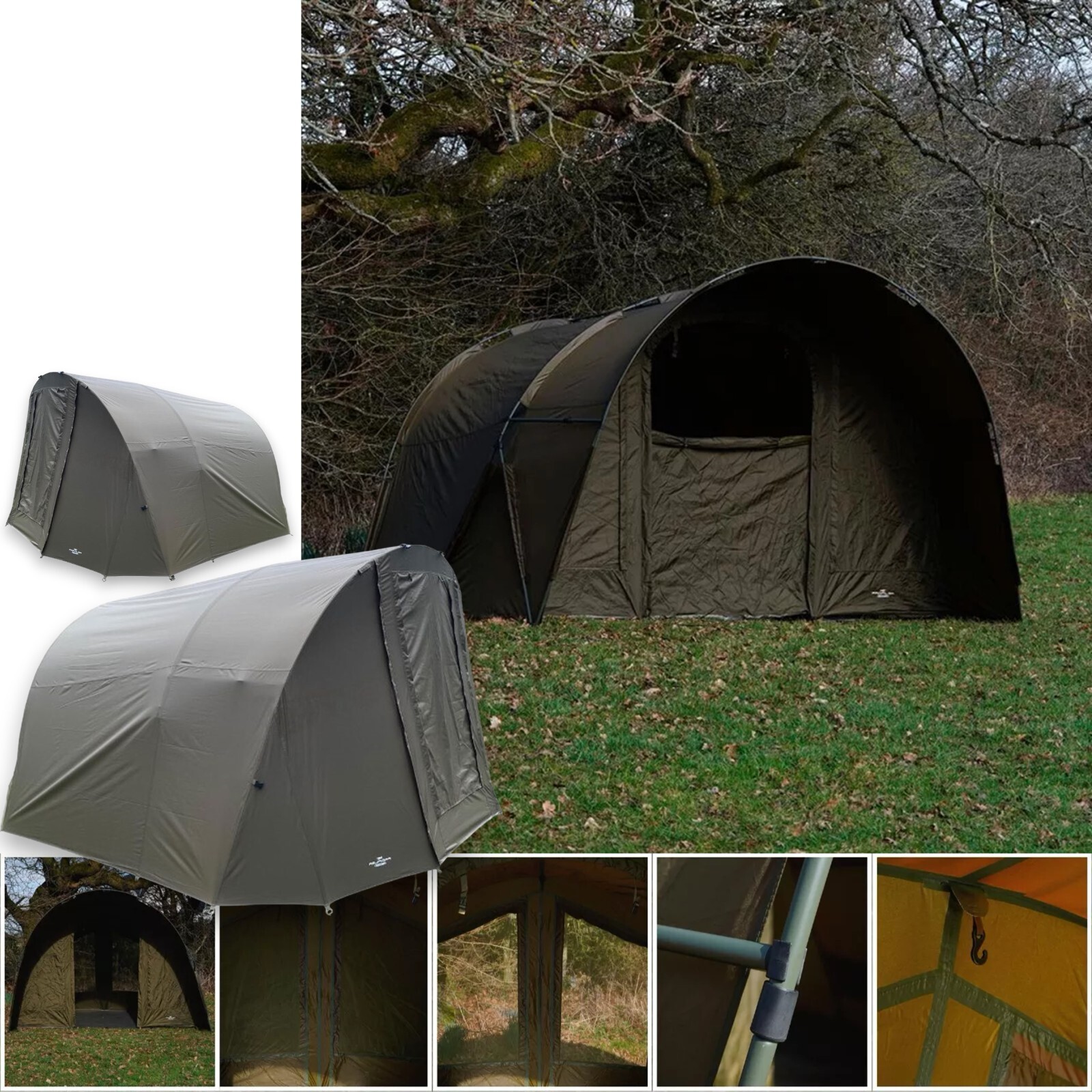 NGT Profiler Bivvy XL 2 Man + Overwrap Tent Skin Heavy Duty Carp Fishing - Combo - Image 6