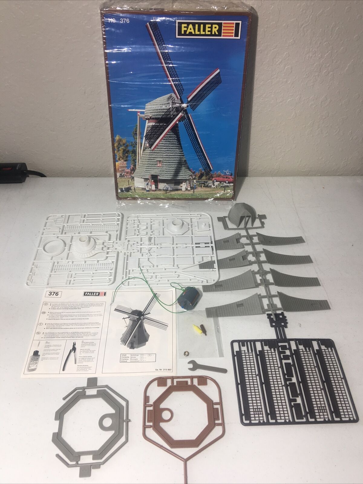 Rare Vintage Faller Windmill 376 With Motor Ho Scale