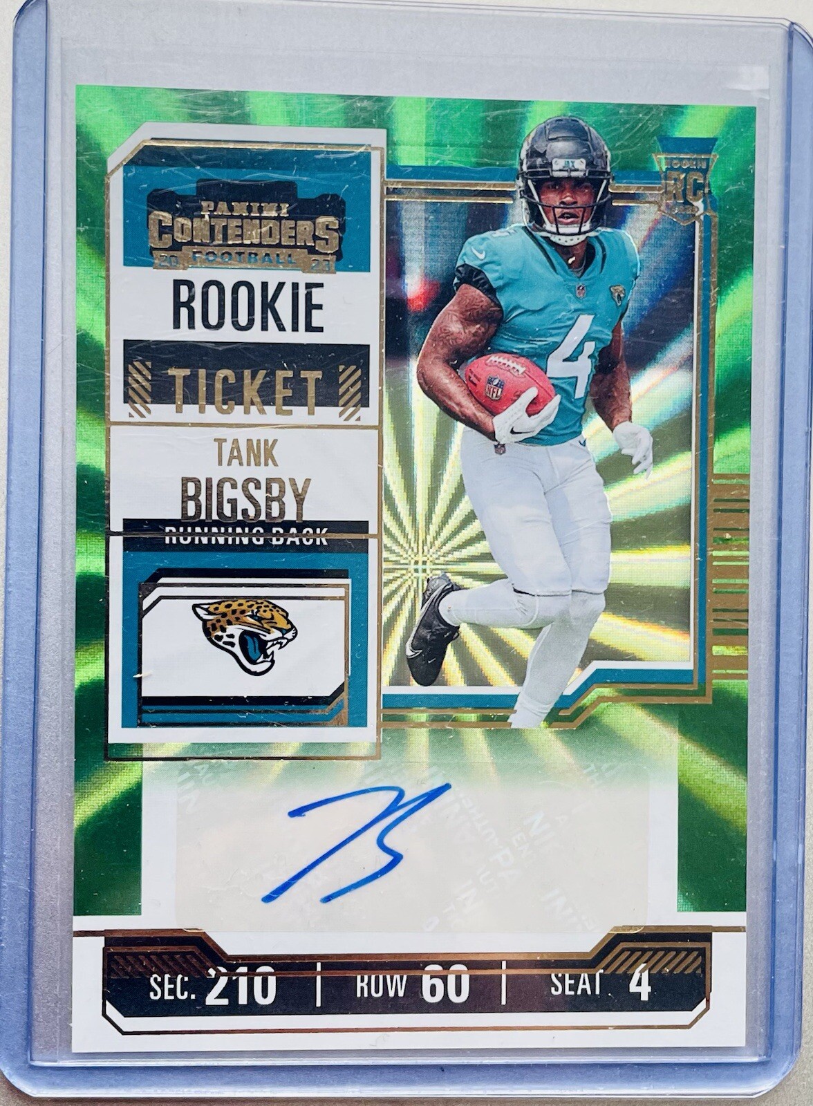 2023 Contenders Tank Bigsby Rookie Ticket RPS Green Laser Autograph RC #134