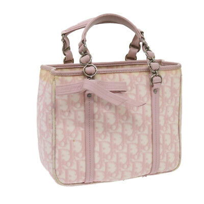Christian Dior Trotter Romantic Hand Bag PVC Leather Pink 09 Christian Dior Trotter Romantic Hand Bag PVC Leather Pink 09