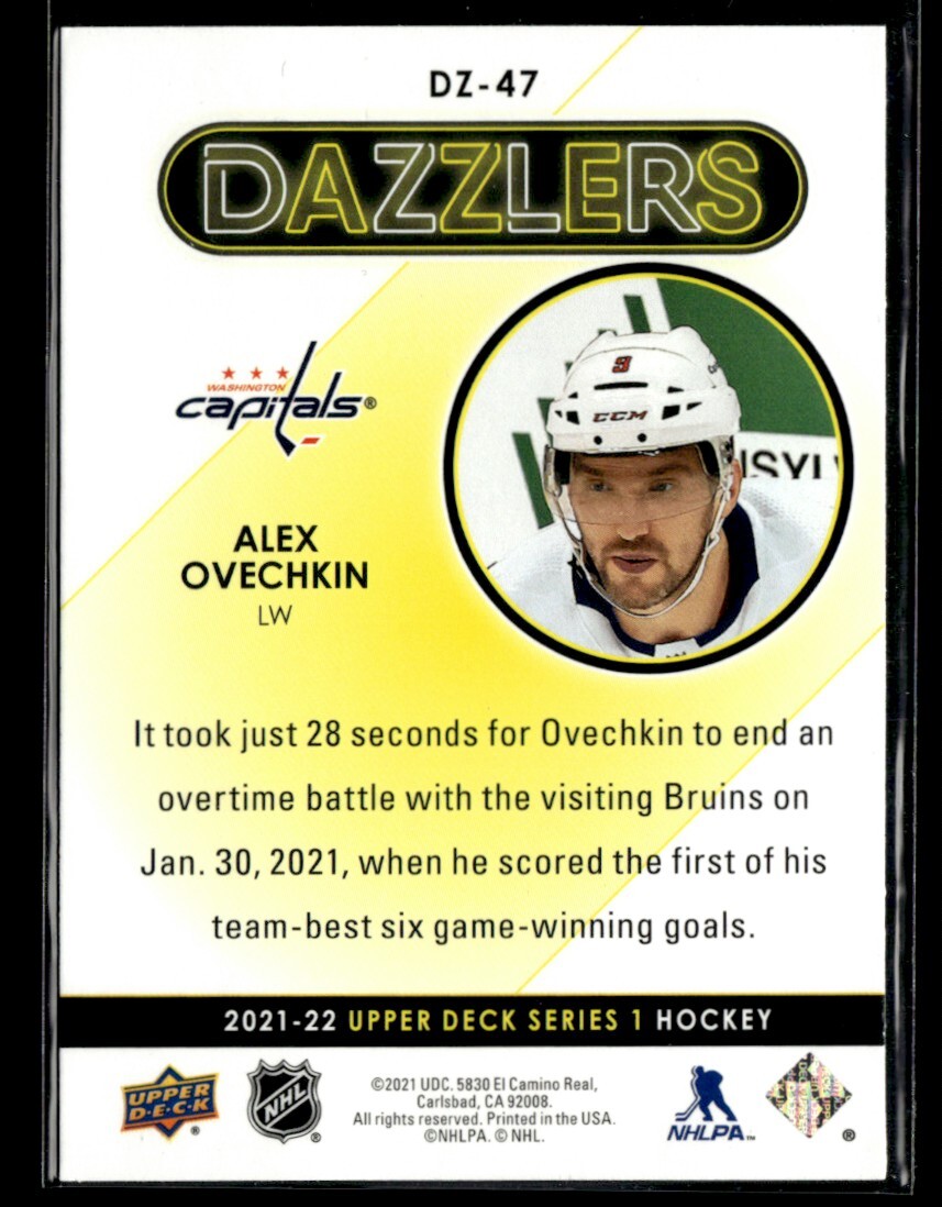 2021-22 Upper Deck Dazzlers red Alex Ovechkin #DZ-47 H11R1D | eBay