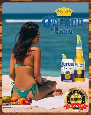 Corona Extra - Miles Away From Ordinary - Beach - Metal Sign 11 x 14