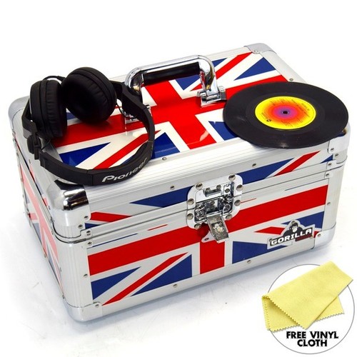 Gorilla 7" Singles Vinyl Record Carry Case Storage Box (Union Jack) eBay