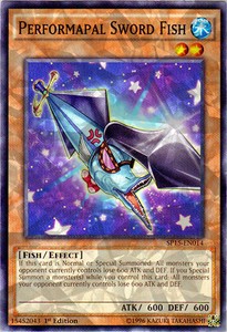 Performapal Sword Fish - SP15-EN014 - Shatterfoil - 1st Edition x3 - Near Mint