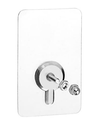 60 Ganci Adesivi Con Vite 8 E 10 Mm - Autoadesivi Trasparenti, Montaggio A Parete Senza Fori, Fino A 6kg, Per Bagno E Cucina - 6