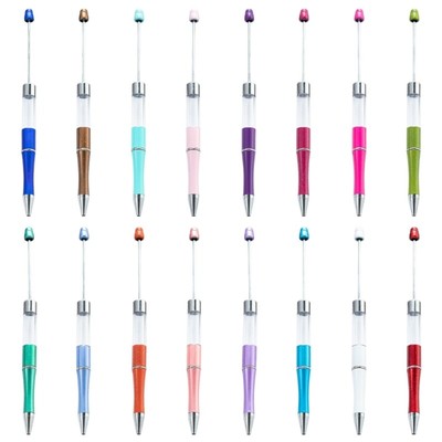 6 Pcs 1.0mm Beadable Ballpoint Pen Signature Pen Bead Pen Writing Pen Blank Pen