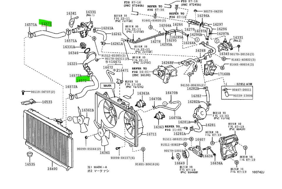Toyota genuine OEM ALTEZZA /ALTEZZA GITA HOSE RADIATOR INLET ＆ OUTLET ...
