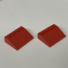 Lego 3297 Slopes Red Replacement Parts Pieces Lot of 2