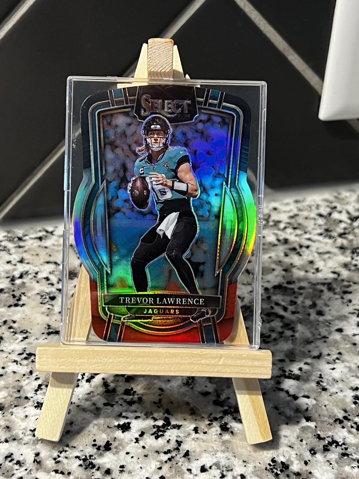 Trevor Lawrence 2022 Select Club Level Die Cut Prizm Red Blue #254