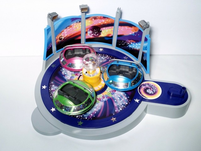 playmobil spinning spaceship ride with lights