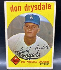 1959 Topps Don Drysdale #387 MLB Los Angeles Dodgers
