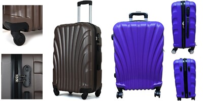Koffer Gepäck Trolley 4 Rollen leichte Hartschale PC + ABS Handgepäck Reise