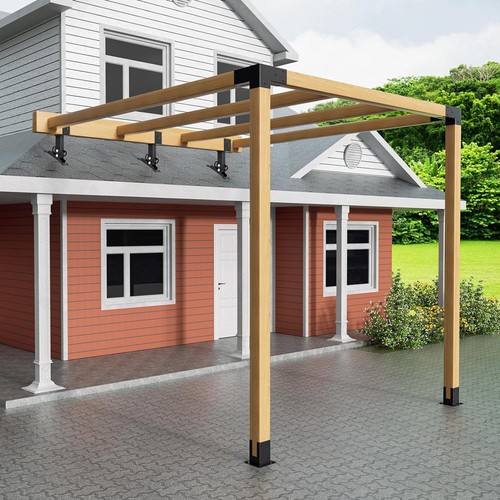 3Pcs Roof Riser Brackets Pergola Roof Riser Beam Bracket Adjustable Angel US - Picture 6 of 10