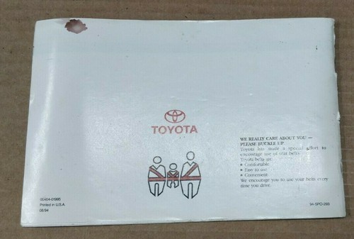 Toyota Celica 1995 manual del propietario folleto OEM - Imagen 3 de 3