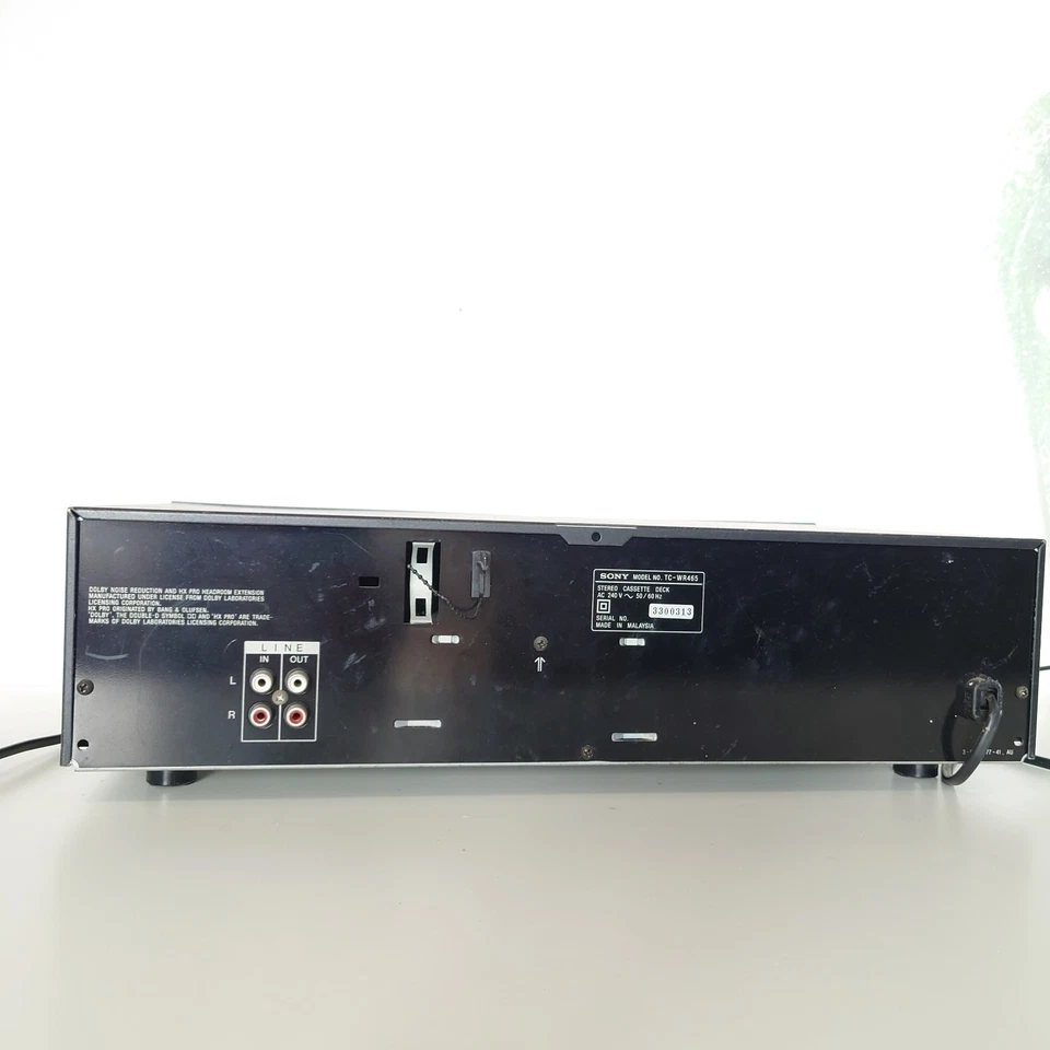 Sony Dual Stereo Cassette Deck Recorder Dolby HX Pro TC-WR465 Tested - image 3 of 4