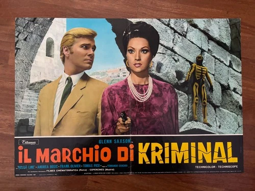48s,FOTOBUSTA Il marchio di Kriminal Glenn Saxson Cerchio 1967
