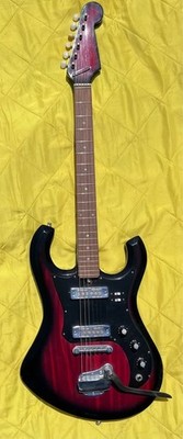 Vintage MIJ Electric Guitar   Kimberly/Teisco/Kawai Style   Red Black Milford CT