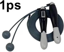 Weighted Jump Rope with Counter, Adjustable Cordless Skipping Rope
