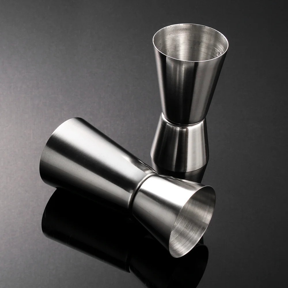Accessotech Steel Jigger Single Double Shot Shorts Drink Spirit Measure Cup Cocktail Measure - Image 2
