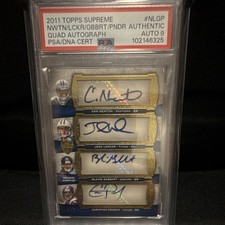 Topps 2011 Supreme Authentic Quad Auto Newton Locker Gabbert Ponder #NLGP PSA