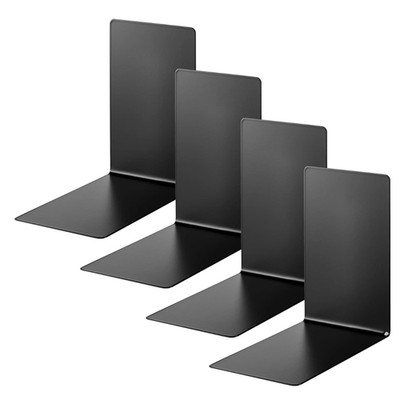 4301-11-4 - Metal bookends, 4 pieces, black, 14 x 14 x 8.5 cm, for shoes