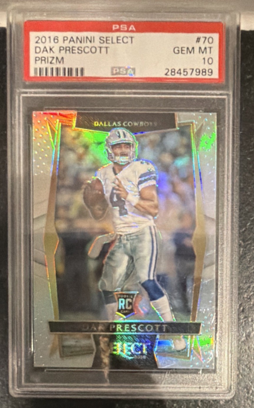 Panini 2016 Select Dak Prescott Rookie #70 Silver Prizm Dallas Cowboys Card