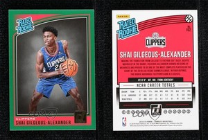 2018 Panini Donruss Rated Rookies Green Flood Shai Gilgeous-Alexander Rookie RC