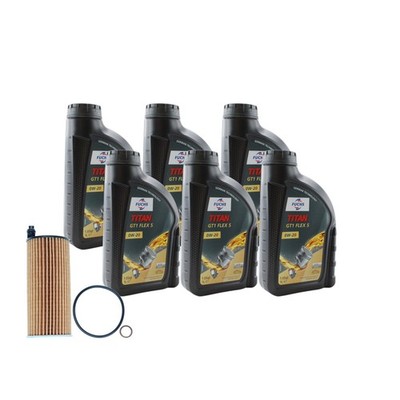 6L Fuchs TITAN GT1 FLEX 5 0W20 Mahle Engine Oil Change Kit for G42 230i F32 430i