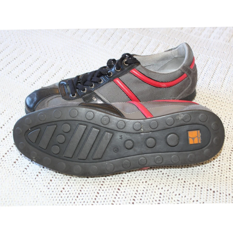 Hugo Boss Naranja Hombre Zapatillas Simbad Talla 11/11.5 Parte Superior Baja Gamuza Zapatos con Cordones Foto 4 de 4