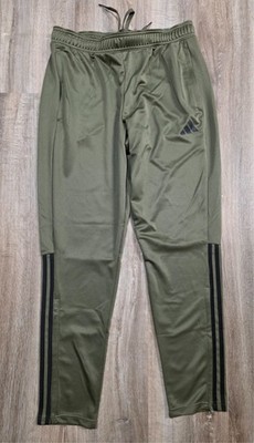 Adidas Essentials Track Pants 3-Stripes Open Hem Green Mens Large