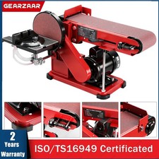 370W ELECTRIC BELT + DISC SANDER 2in1 LINISHER BENCH LARGE TABLE WOOD METAL SAND