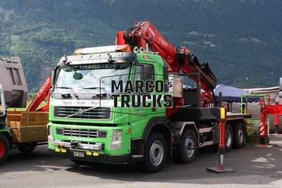 LKW Foto Volvo FM12 Zugmaschine crane Schweiz grün Spezi - Kran - Muri Me #i7zo