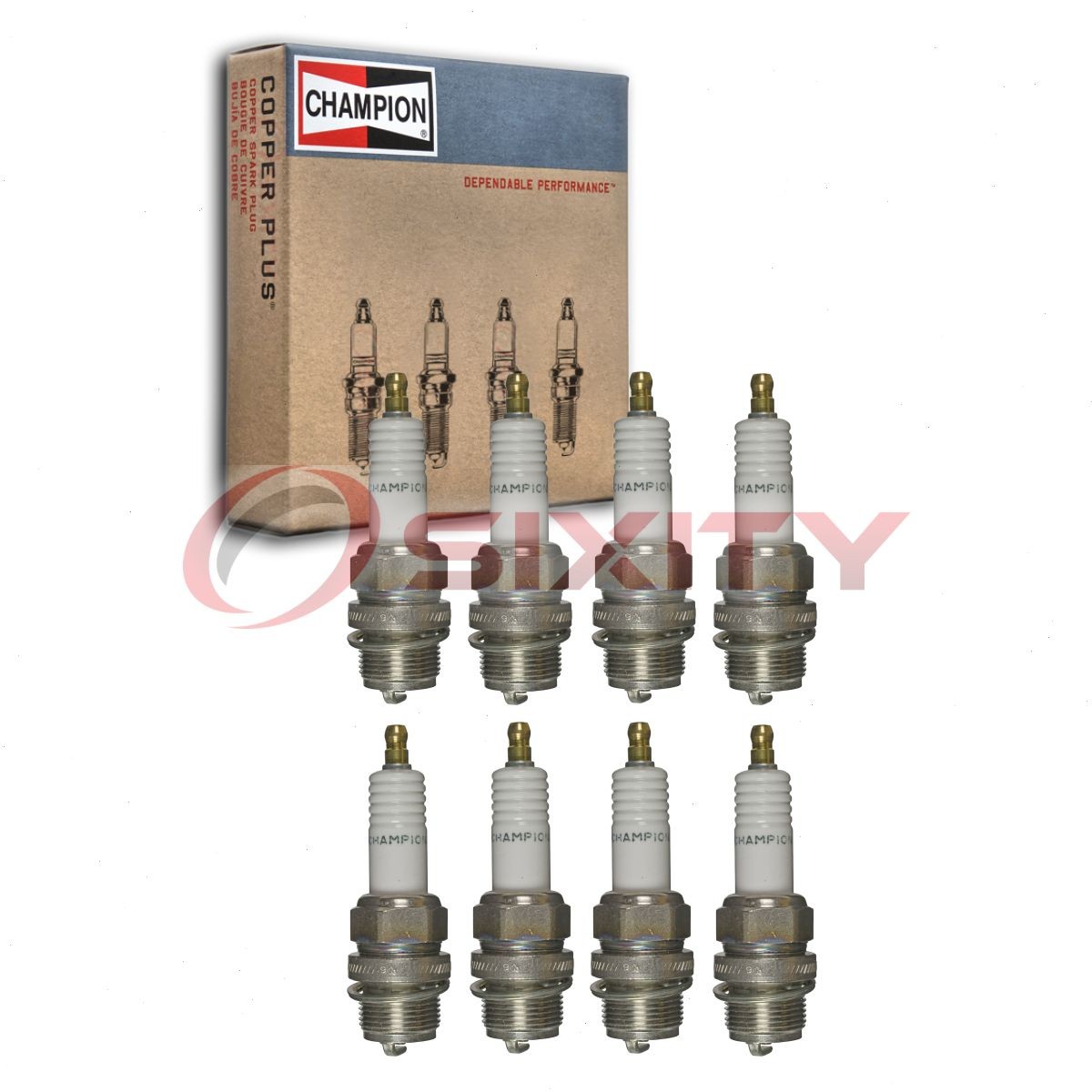 8 pc Champion Industrial Spark Plugs for 1933 Auburn Model 8-101 4.4L L8 xc