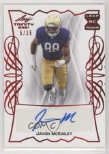 2021 Leaf Trinity Red Spectrum 5/15 Javon McKinley #BA-JMK Auto 0z0n