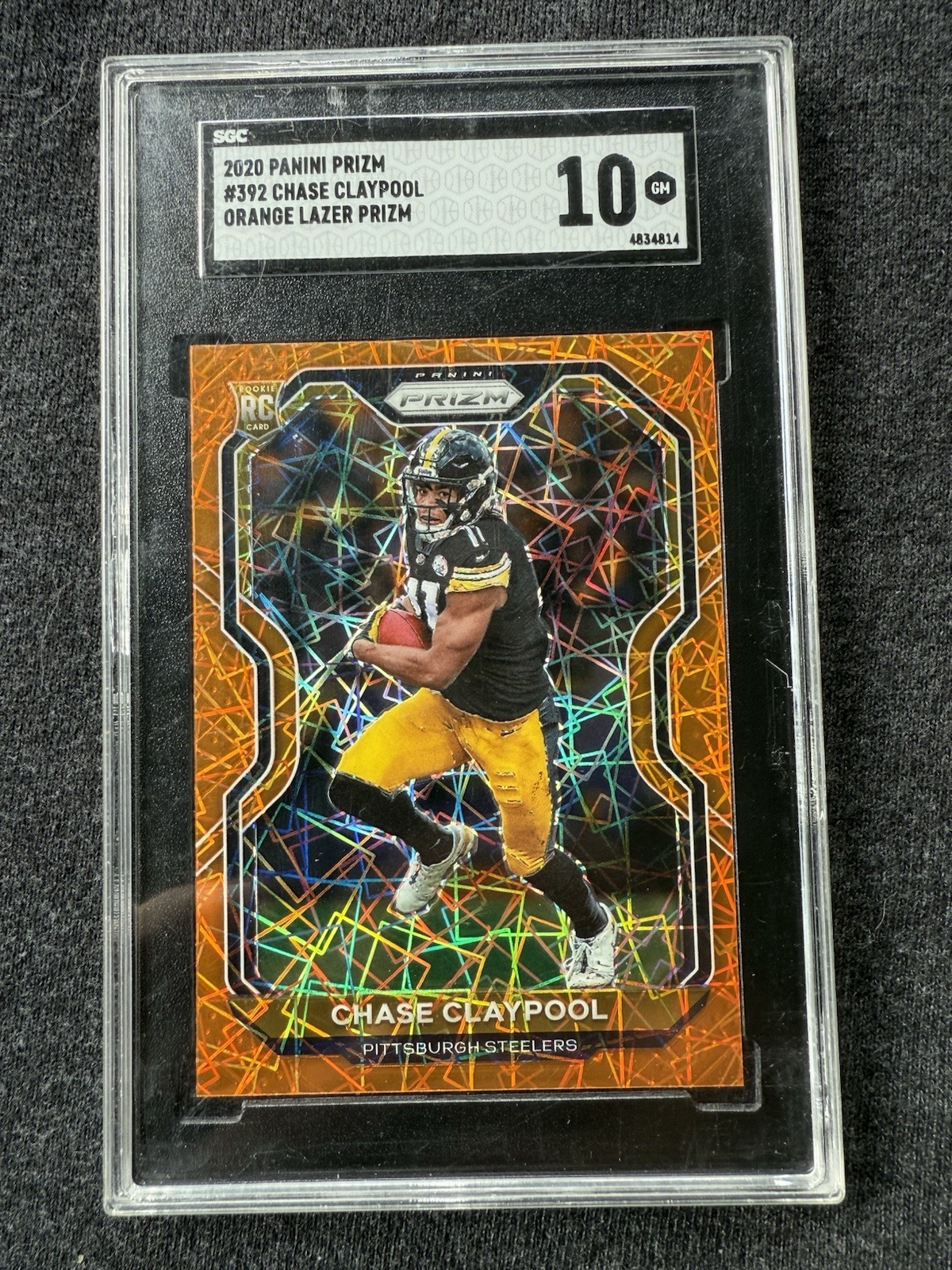 2020 Panini Prizm Chase Claypool Lazer Prizm Orange #392 SGC 10 Gem Mint Rookie