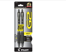 Pilot, G2 Premium Gel Roller Pens, Bold Point 1 Mm, Pack Of 2, Black