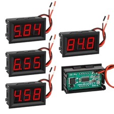 DC 5-120V Voltage Gauge, Mini 12V Voltmeter Gauge, LED Digital Voltage Meter,Red