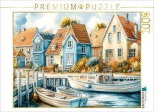 CALVENDO Puzzle Dorfidylle an der K ste  1000 Teile Lege-Gr  e 64x48cm Foto-Puz