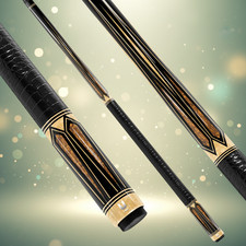 Golden Honey Burl Carbon Fiber Pool Cue   Amber Stone Elite Edition