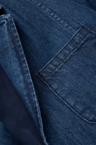 Seasalt Women's Blazer - blue Willow Carr Denim Blazer - Tall - Mid Indigo Wash - Picture 5 of 6
