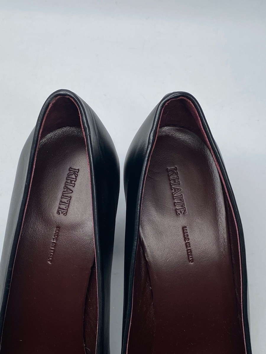 Khaite Elio 65MM Leather Loafer Pumps size 39 Retail $1120 | eBay