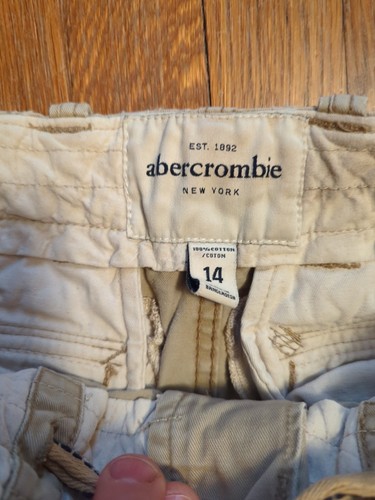 ABERCROMBIE & FITCH Tan Khaki SHORTS Youth Boys 14 - Picture 2 of 5