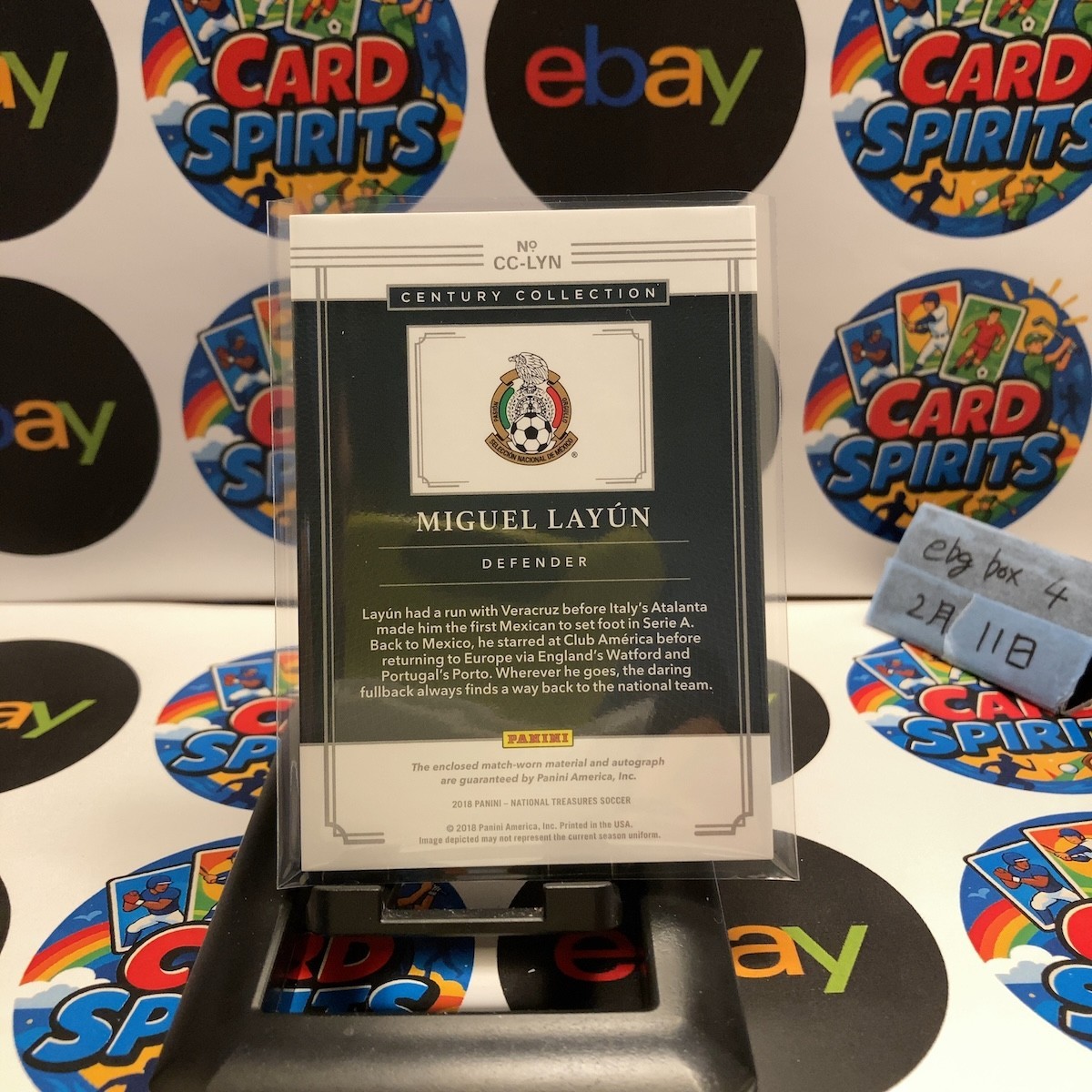 2018 Panini National Treasures Miguel Layun 23/25 Century Collection Patch Auto view 2