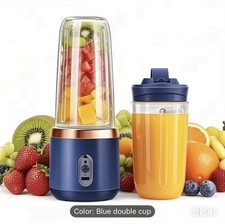 2 Sets (2 Cups + Host) Portable Double Cup Mixer Set, USB Rechargeable Multi-