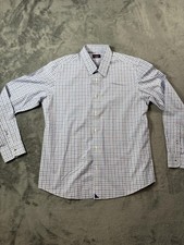 UNTUCKit Shirt Mens XL Blue Check Slim Fit Long Sleeve Wrinkle Free Button Up